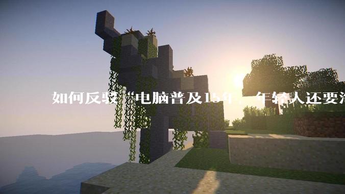 如何反驳“电脑普及15年，年轻人还要淘宝代装steam”?